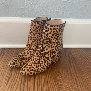 Jcrew Sadie leopard ankle bootie